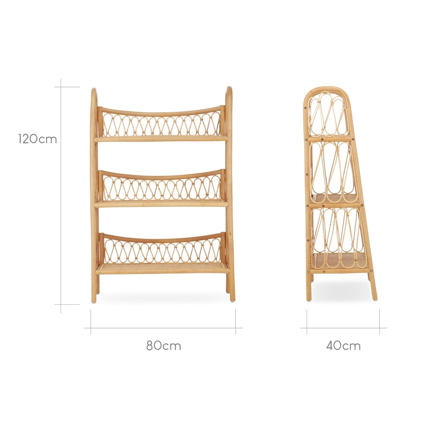 Aria 5 Tier Shelving Unit - Rattan