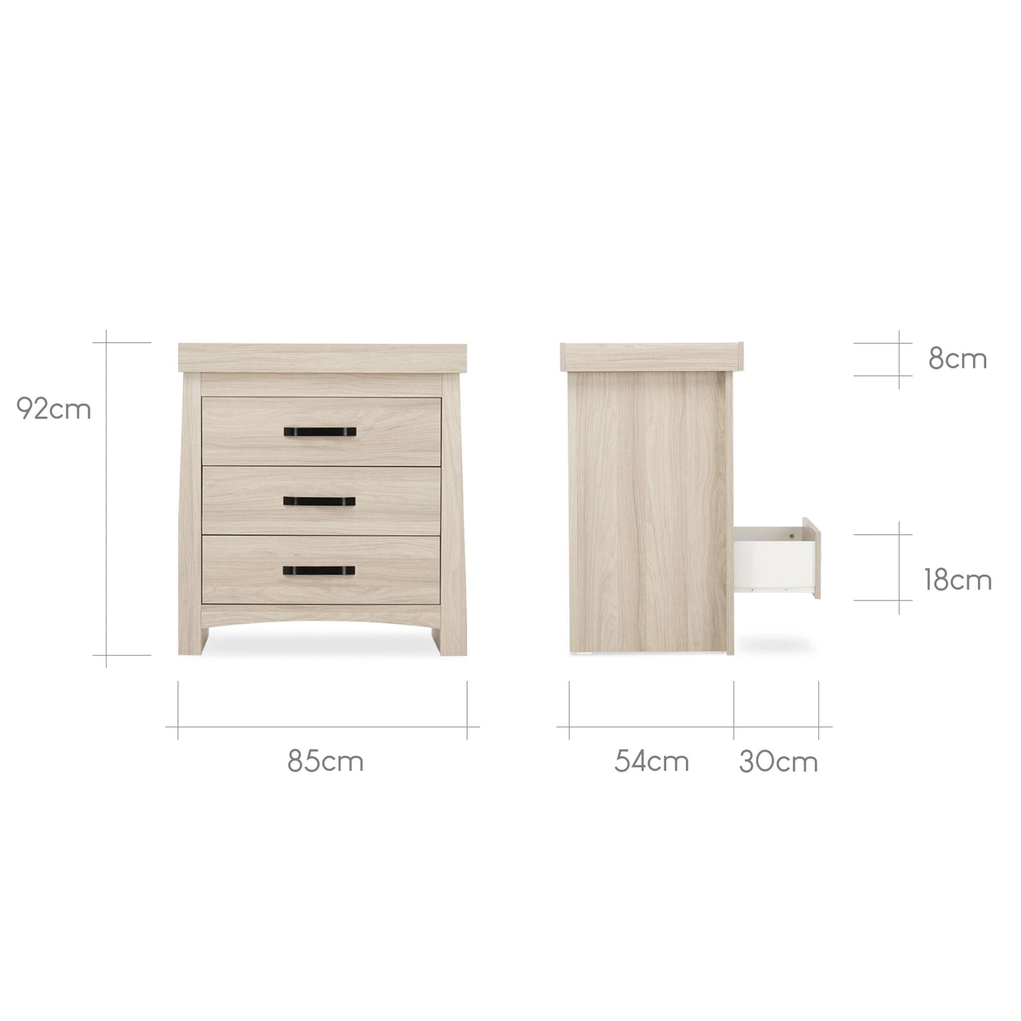 Isla 2 Piece Nursery Furniture Set - Ash