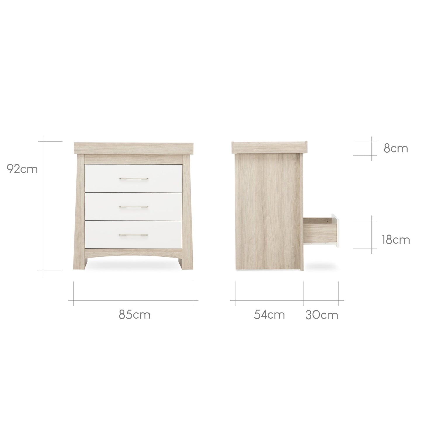 Lana Dresser Changer - Ash & White