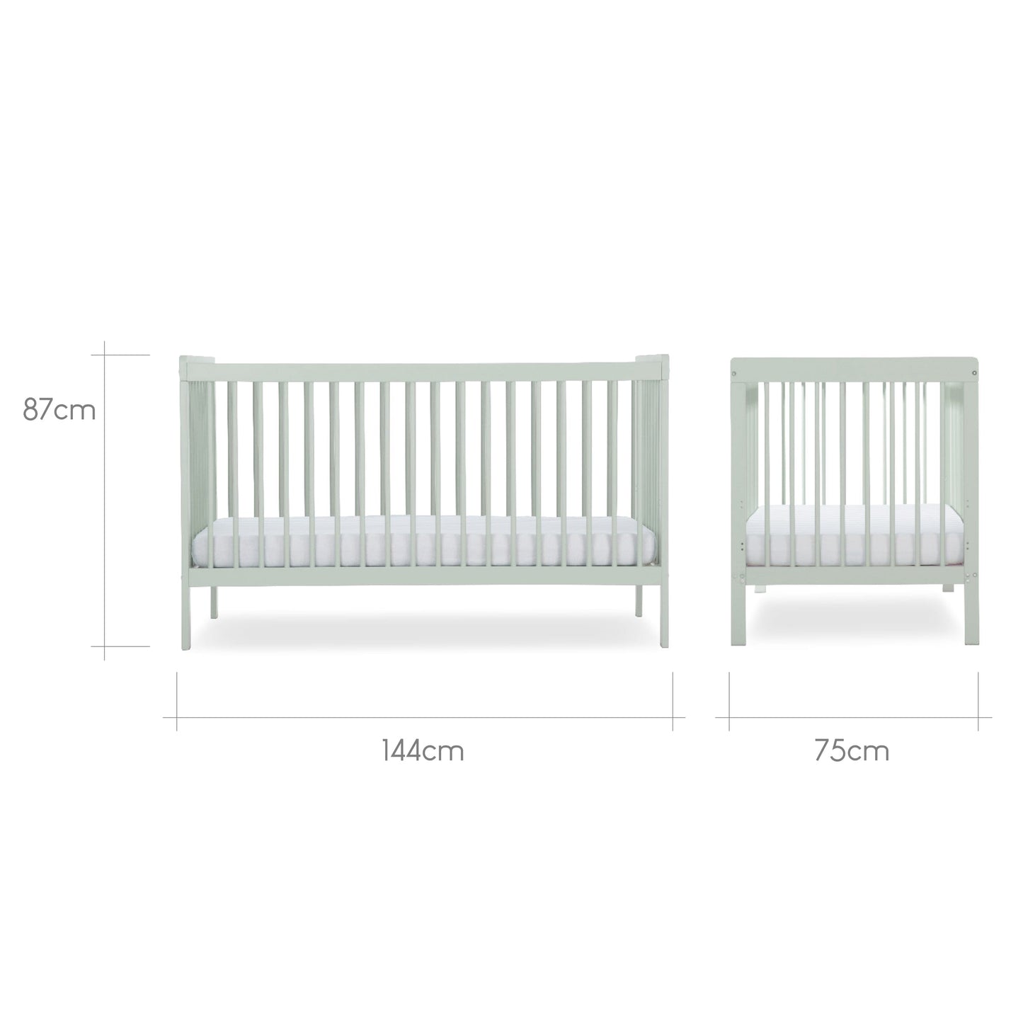 Nola 2 Piece Nursery Furniture Set - Sage Green