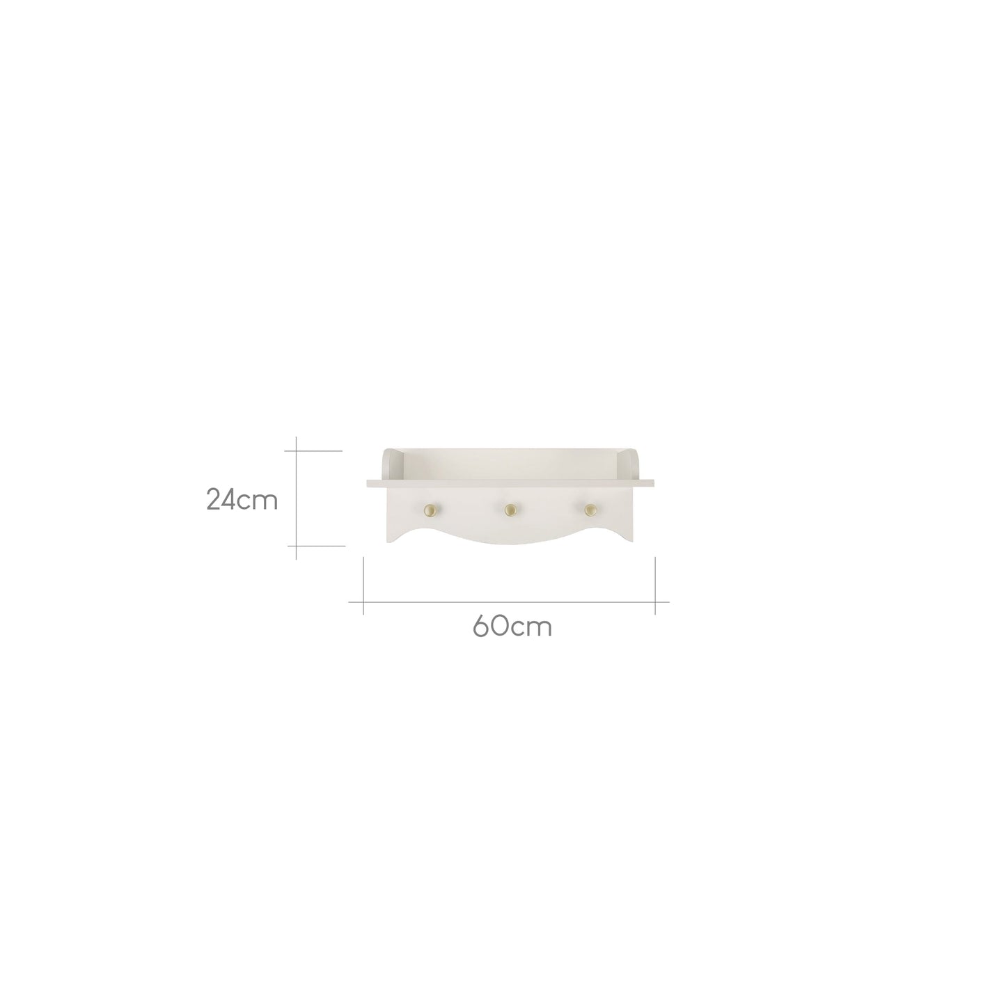 Clara Nursery Shelf - Cashmere & Ash