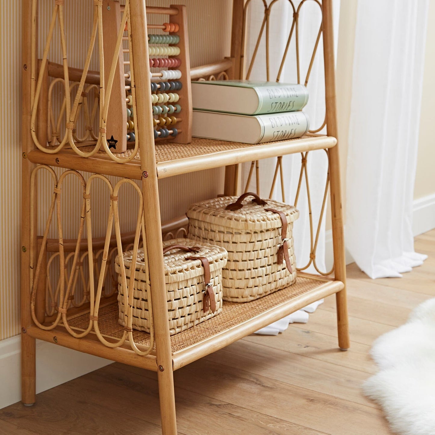 Aria 5 Tier Shelving Unit - Rattan