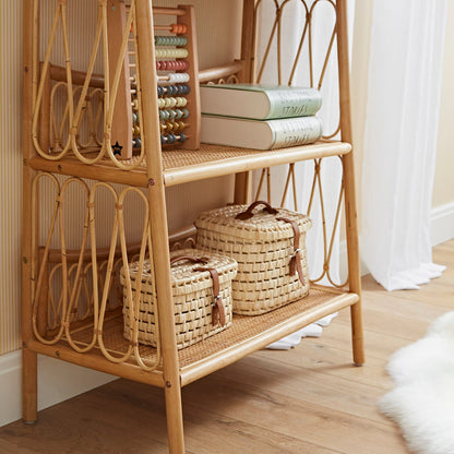 Aria 5 Tier Shelving Unit - Rattan