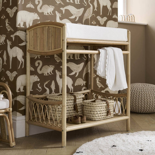 Aria Wave Changer with Hanging Rail - Rattan