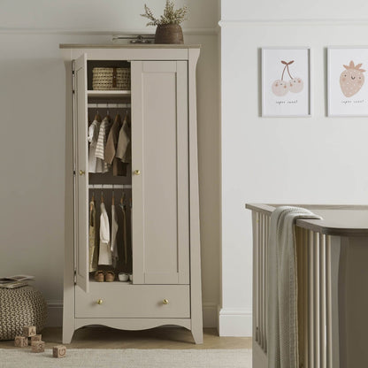 Clara 2 Door Nursery Wardrobe - Cashmere & Ash