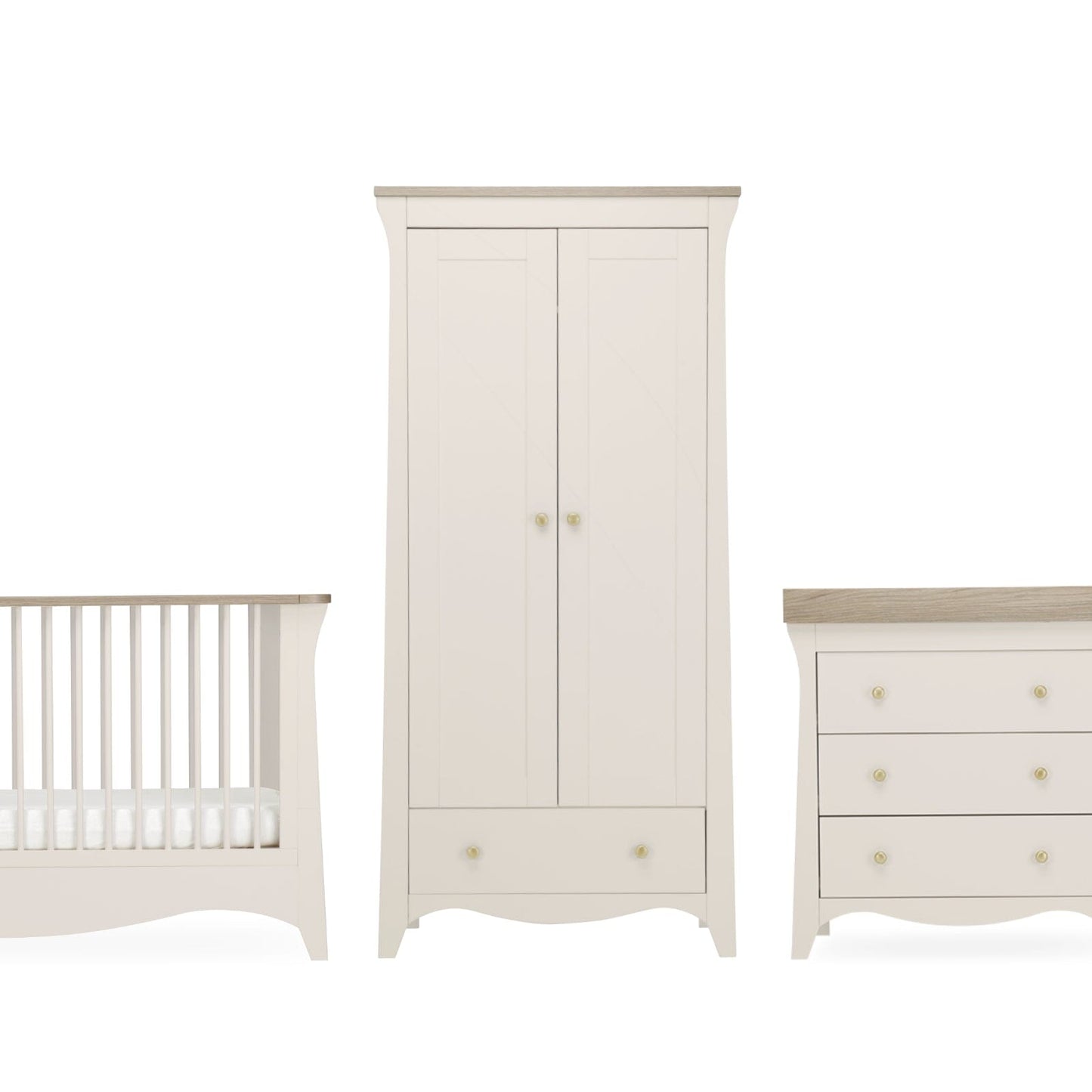 Clara 3 Piece Nursery Furniture Set - Cashmere & Ash