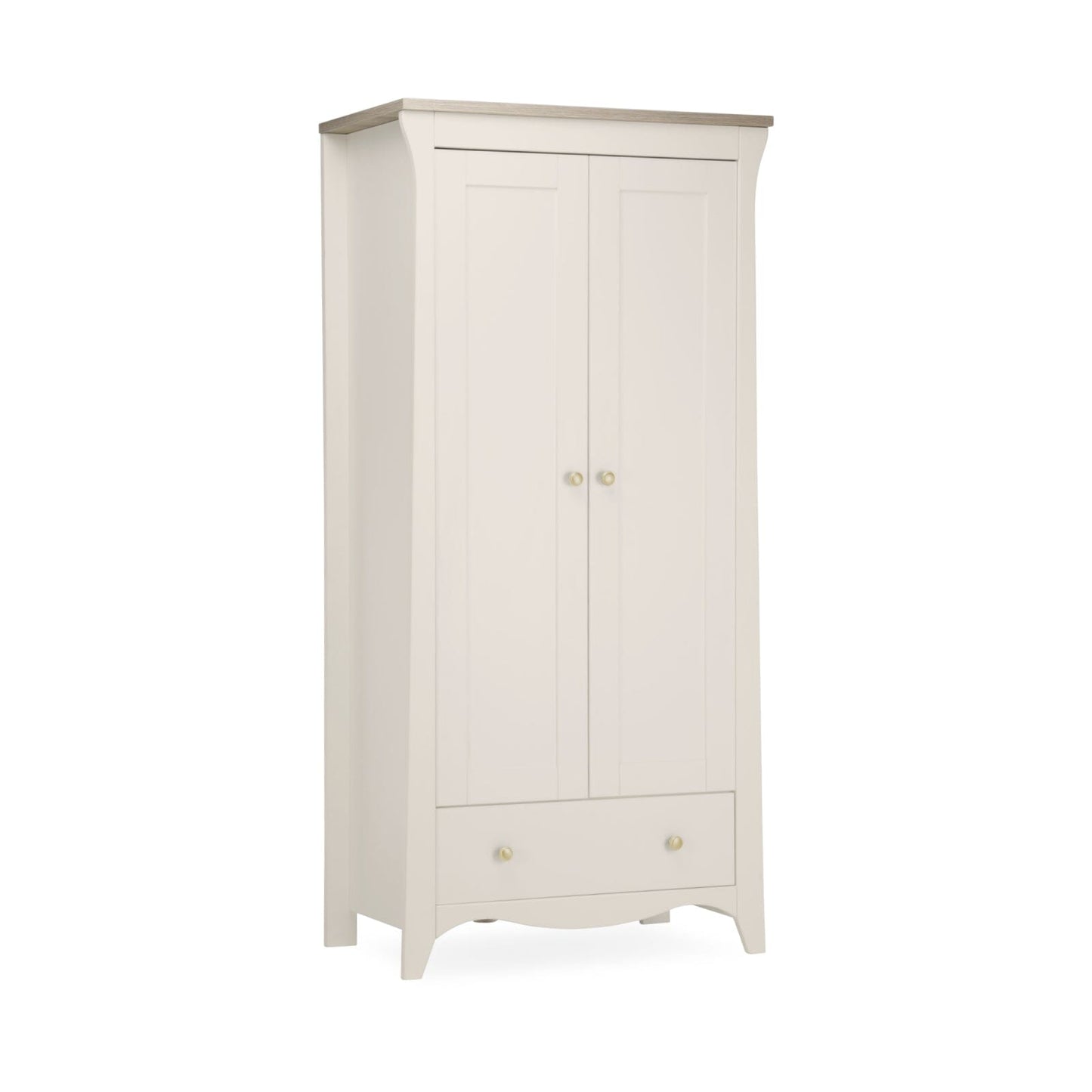 Clara 2 Door Nursery Wardrobe - Cashmere & Ash