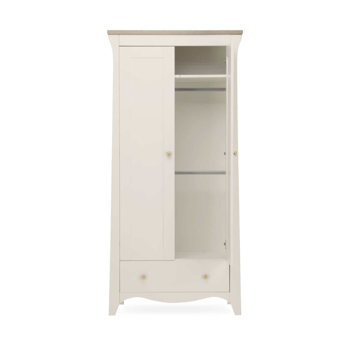 Clara 2 Door Nursery Wardrobe - Cashmere & Ash