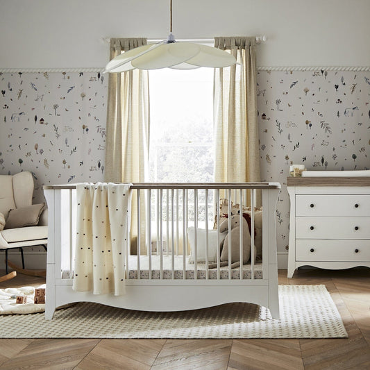Clara 2 Piece Nursery Furniture Set - White & Ash