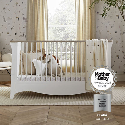 Clara Cot Bed - White & Ash