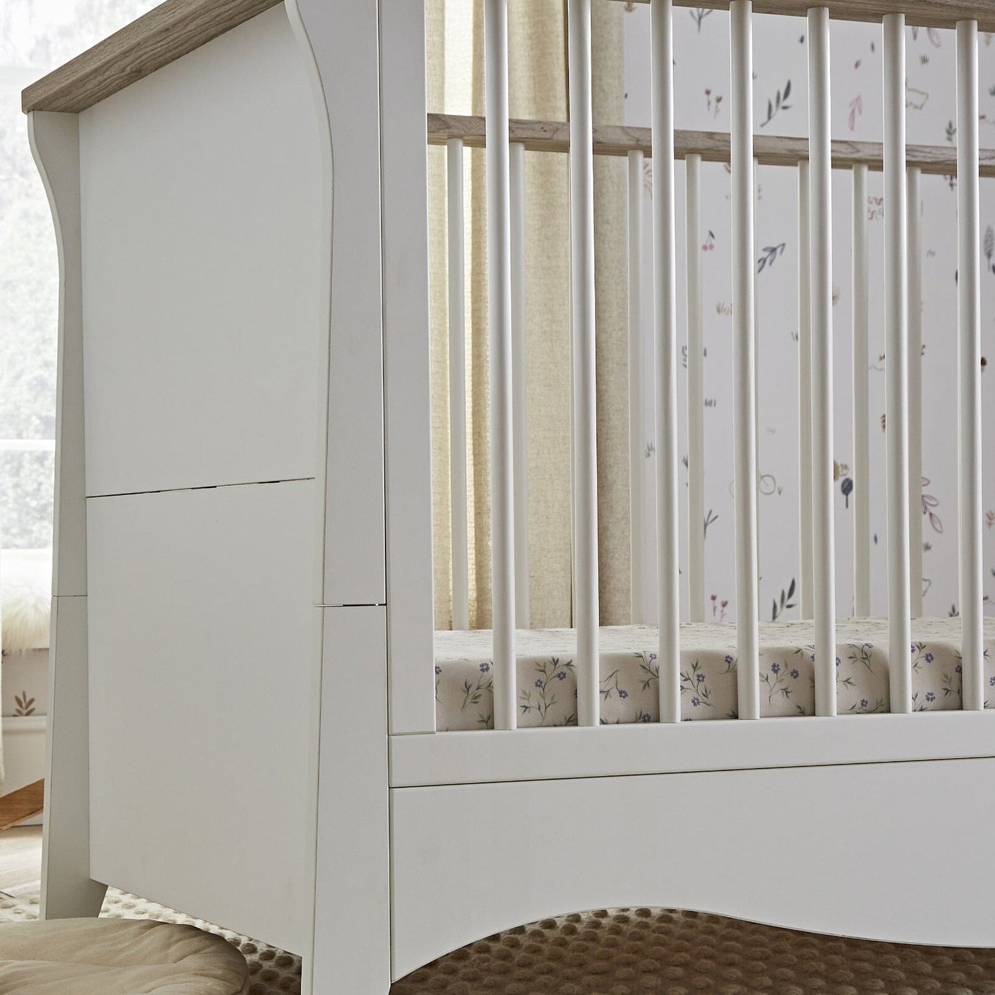 Clara Cot Bed - White & Ash