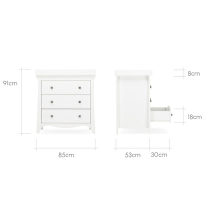 Clara 2 Piece Nursery Furniture Set - White