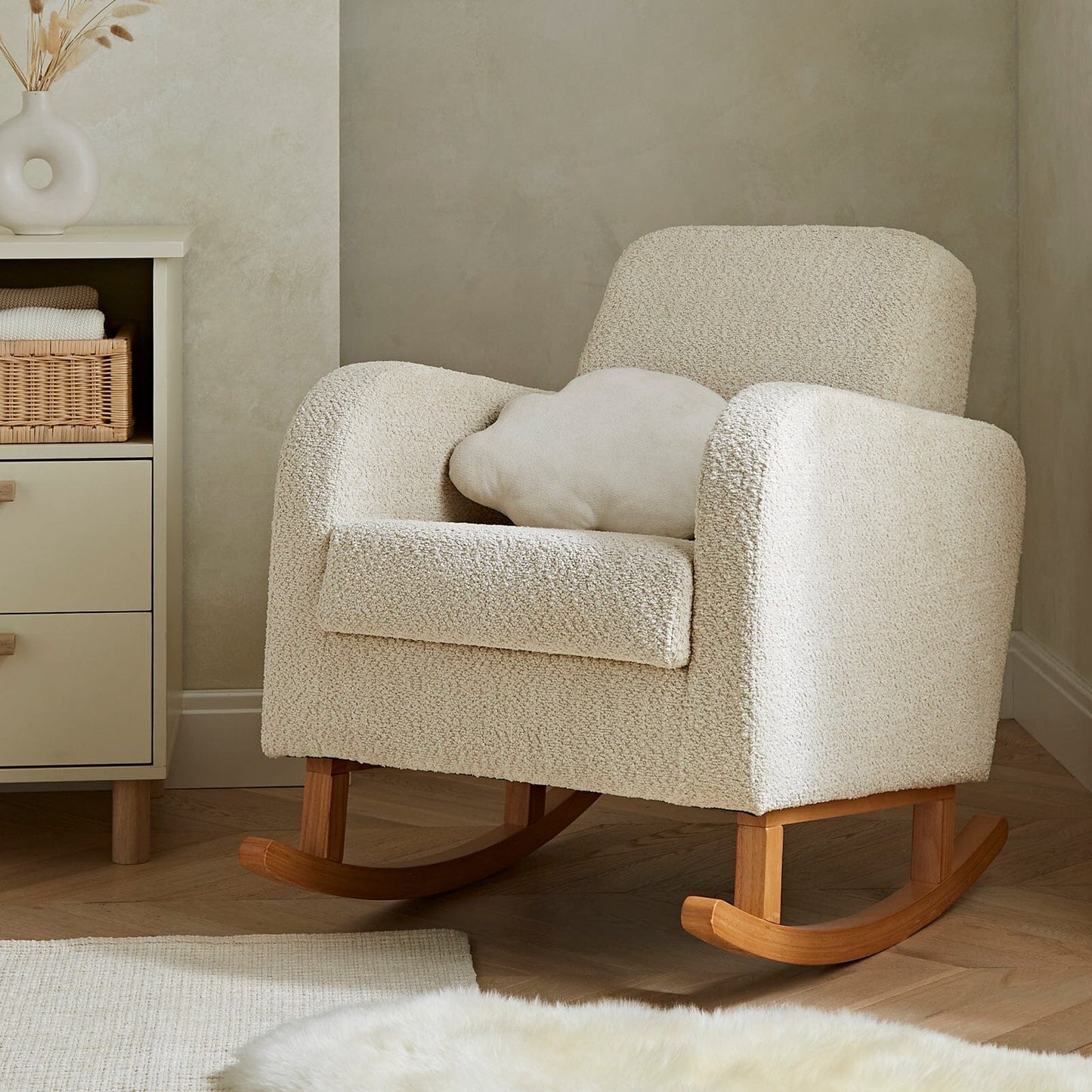 Etta Boucle Nursing Chair - Mushroom