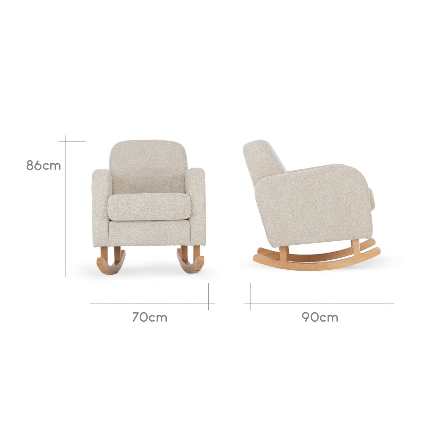 Etta Boucle Nursing Chair - Mushroom