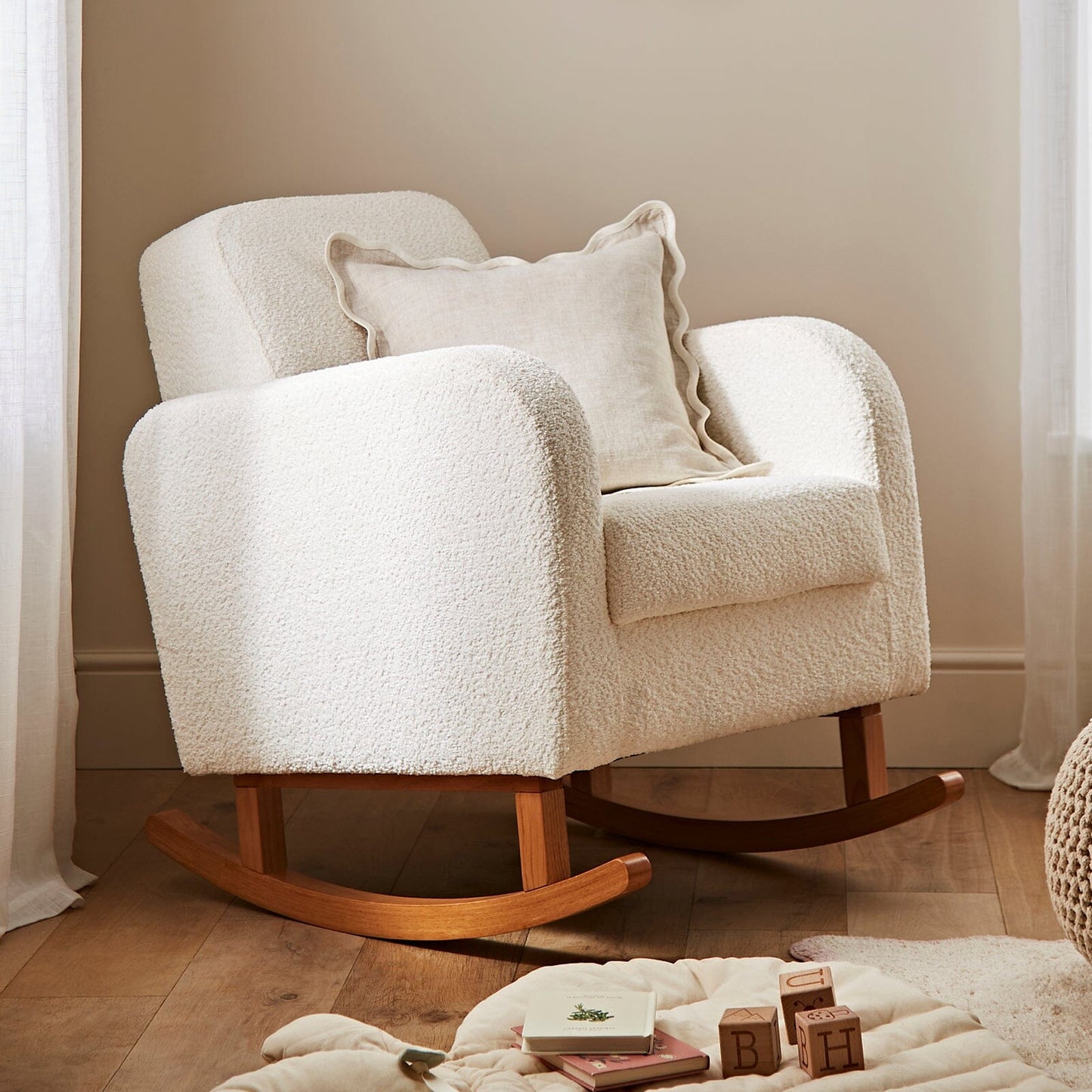 Etta Boucle Nursing Chair - Off White