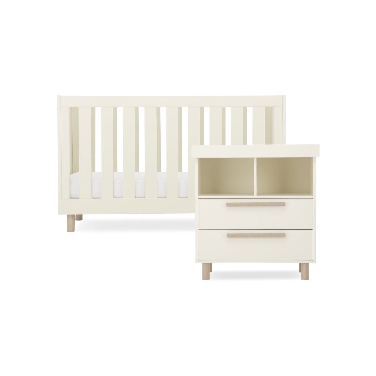 Harper 2 Piece Nursery Furniture Set - Cream & Ash