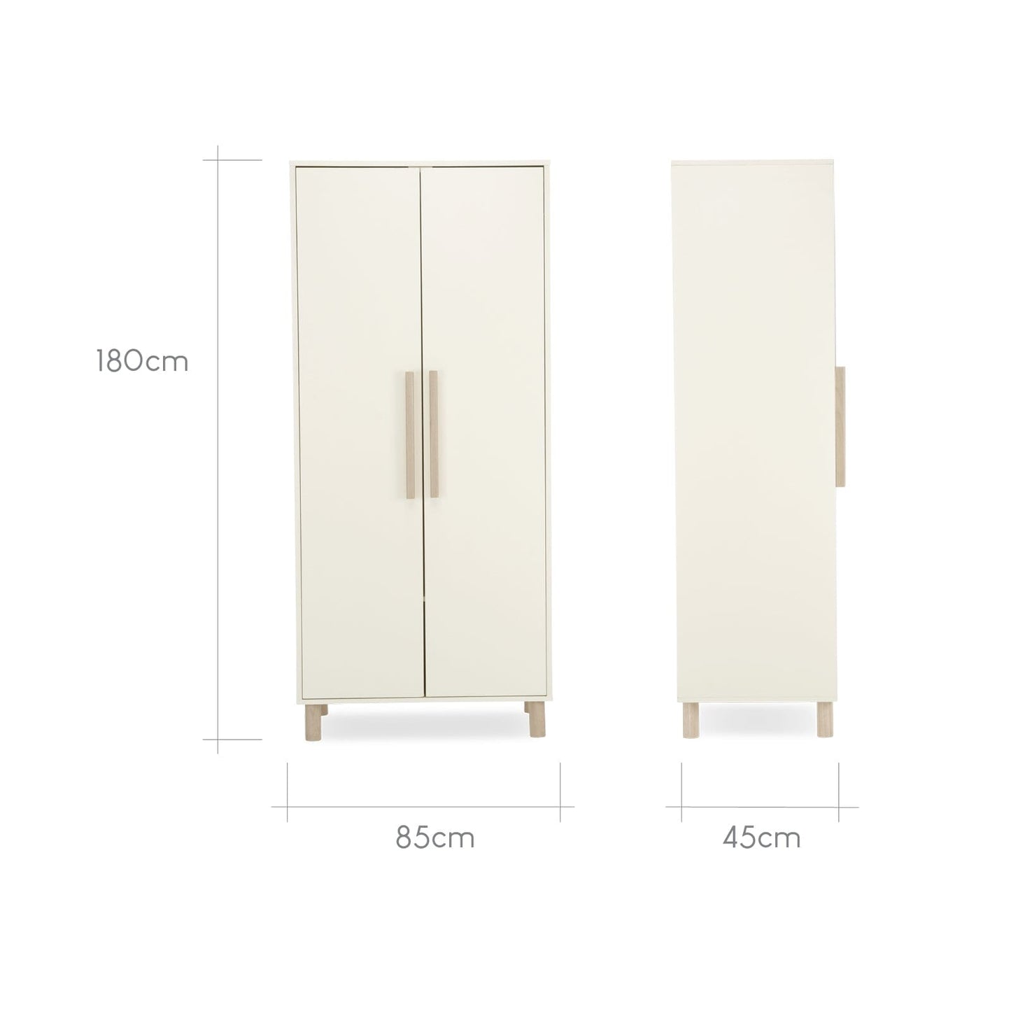 Harper 3 Piece Nursery Furniture Set - Cream & Ash