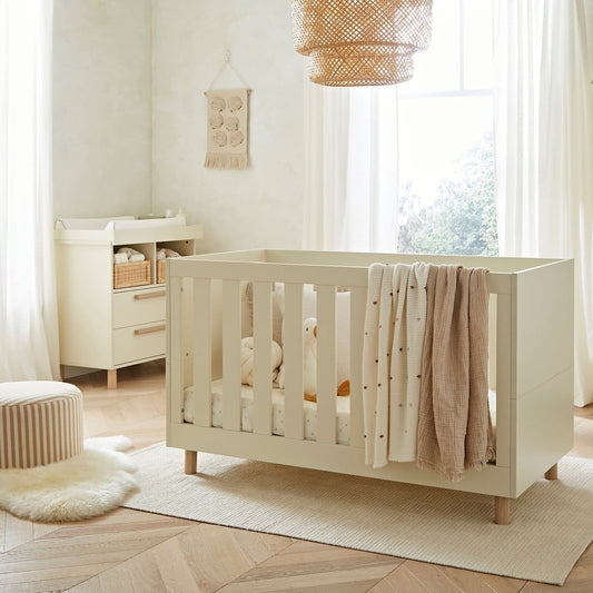Harper Cot Bed - Cream & Ash