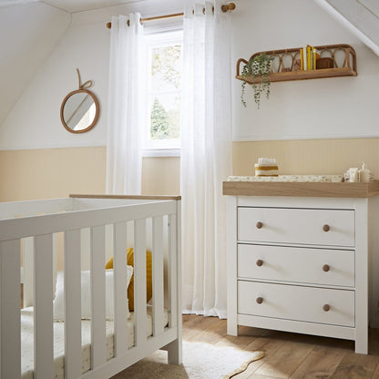 Luna 2 Piece Nursery Furniture Set - White & Oak