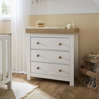 Luna 2 Piece Nursery Furniture Set - White & Oak