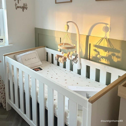 Luna 2 Piece Nursery Furniture Set - White & Oak