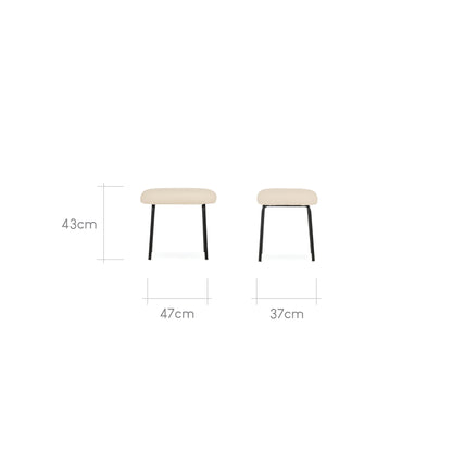 Marley Nursing Chair and Footstool - Teddy Light Beige