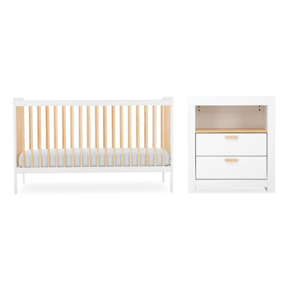 Nola Signature 2 Piece Nursery Furniture Set - White & Natural