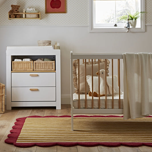 Nola Signature 2 Piece Nursery Furniture Set - White & Natural