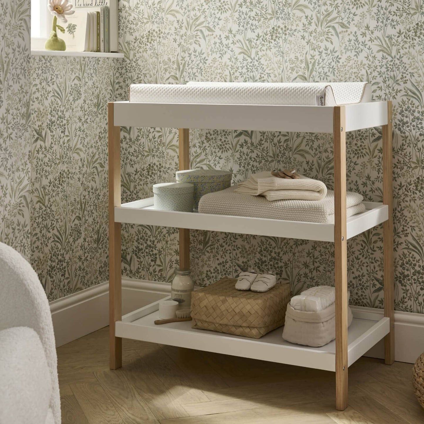 Nola Changing Table - White & Natural