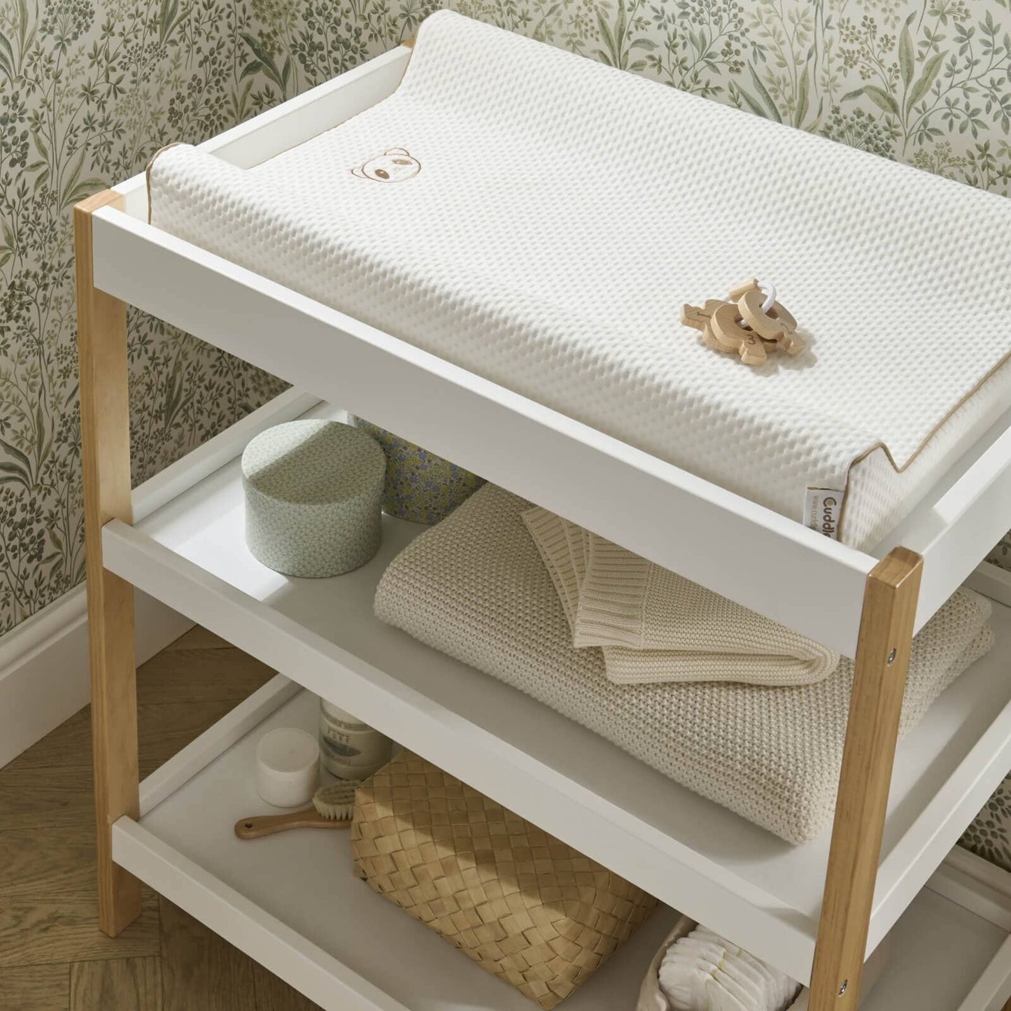 Nola Changing Table - White & Natural