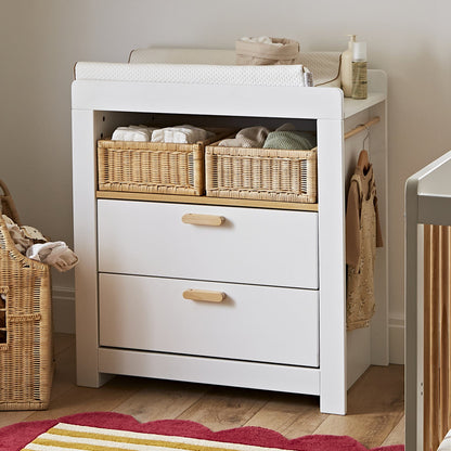 Nola Signature Dresser Changer - White & Natural
