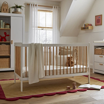 Nola Cot bed - White & Natural