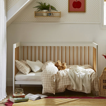 Nola Cot bed - White & Natural