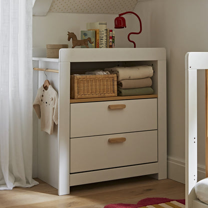 Nola Signature Dresser Changer - White & Natural