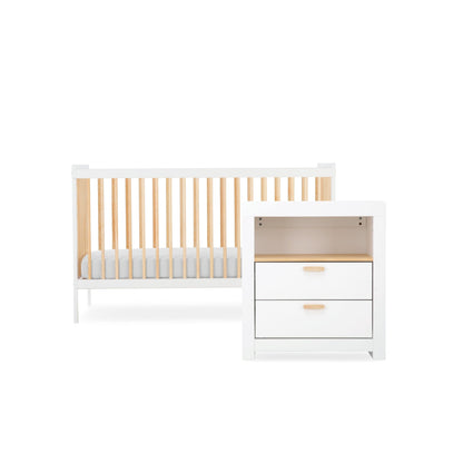 Nola Signature 2 Piece Nursery Furniture Set - White & Natural