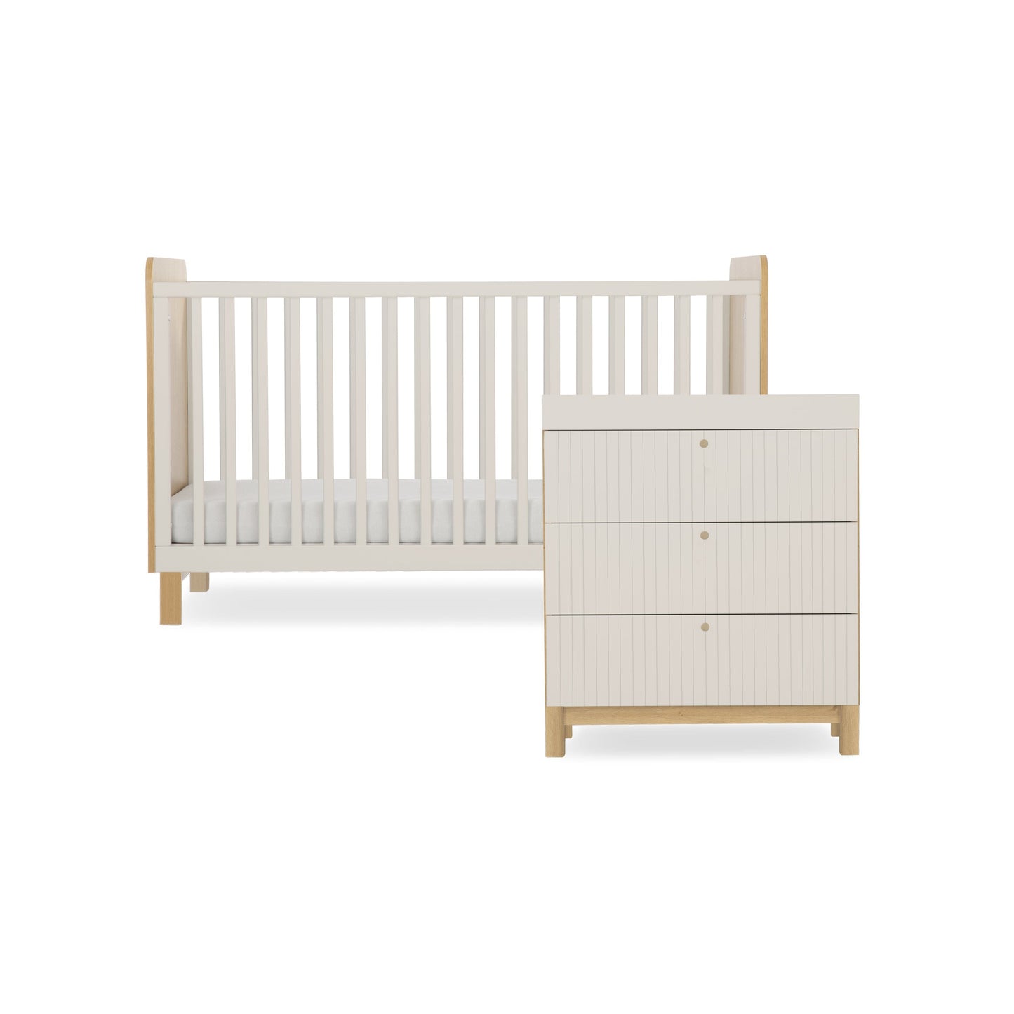 Remi 2 Piece Nursery Furniture Set - Oak & Cashmere