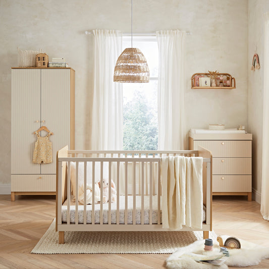 Remi 3 Piece Nursery Furniture Set - Oak & Cashmere