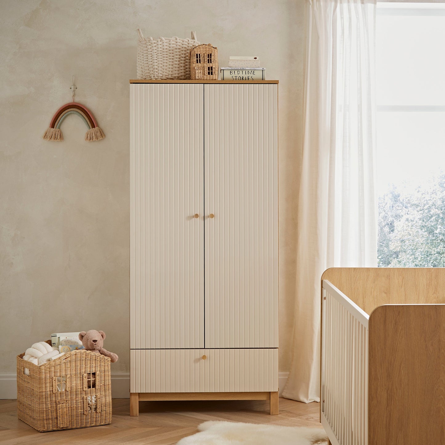 Remi Wardrobe - Oak & Cashmere