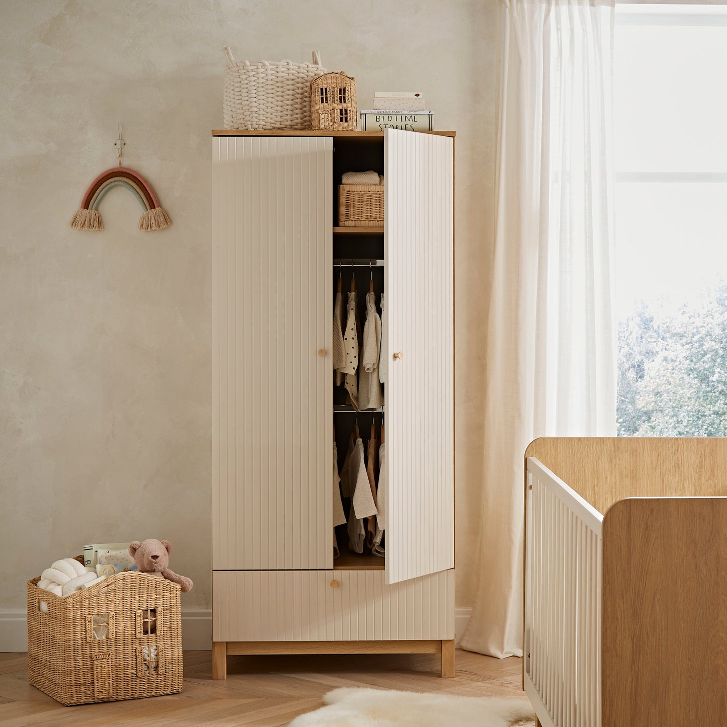 Remi Wardrobe - Oak & Cashmere