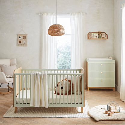 Remi 2 Piece Nursery Furniture Set - Oak & Green