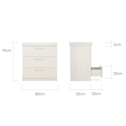 Freya 2 Piece Nursery Furniture Set - Coastal White