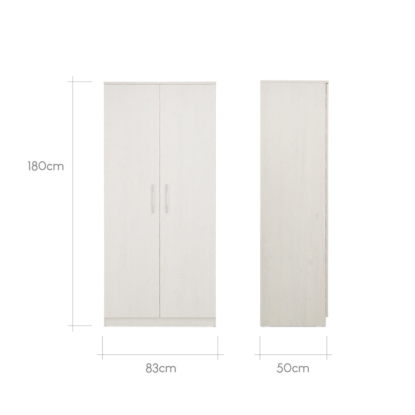Freya Nursery Wardrobe - Coastal White