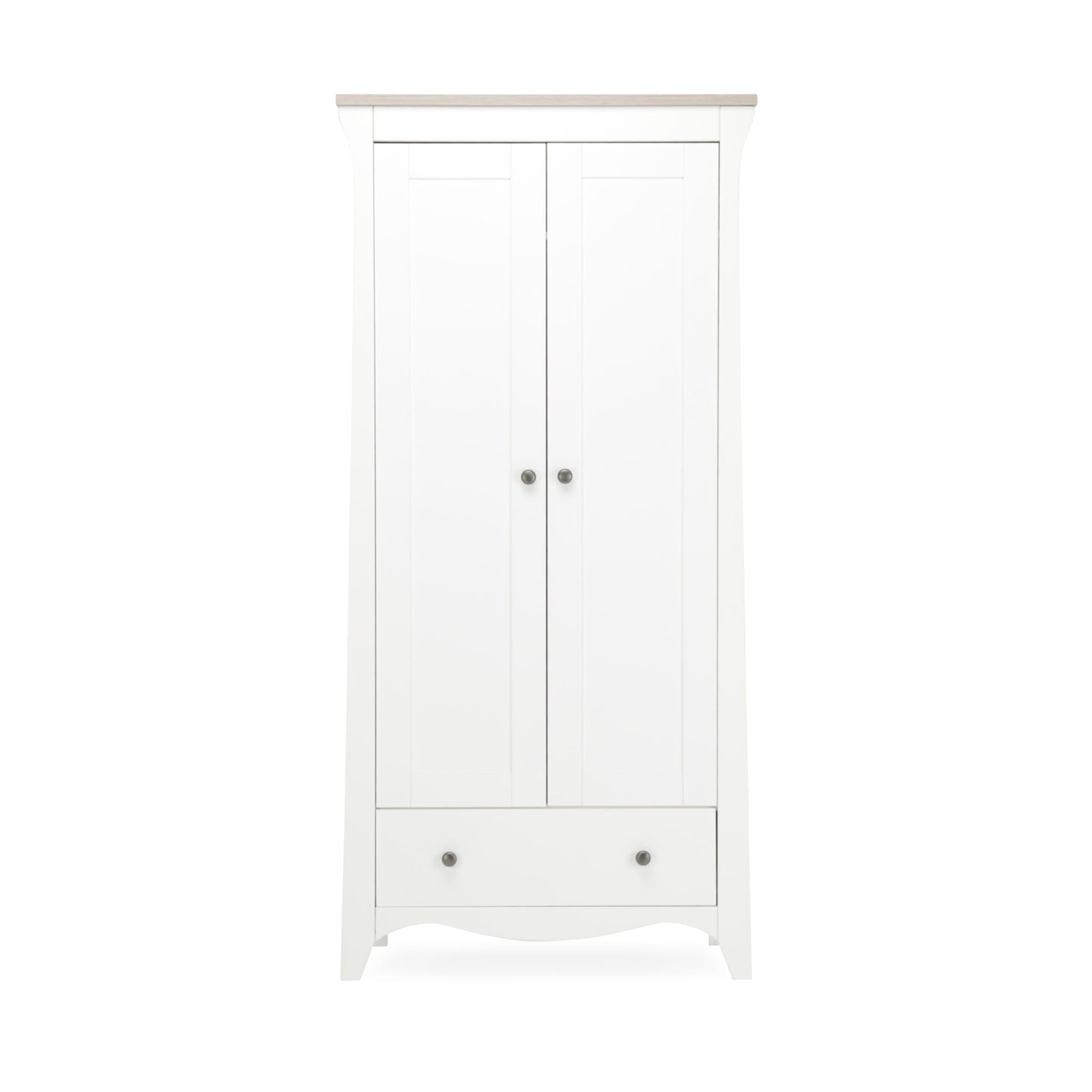 Clara 2 Door Double Wardrobe - White & Ash