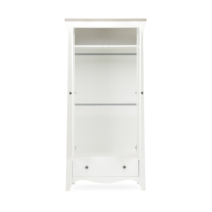 Clara 2 Door Double Wardrobe - White & Ash