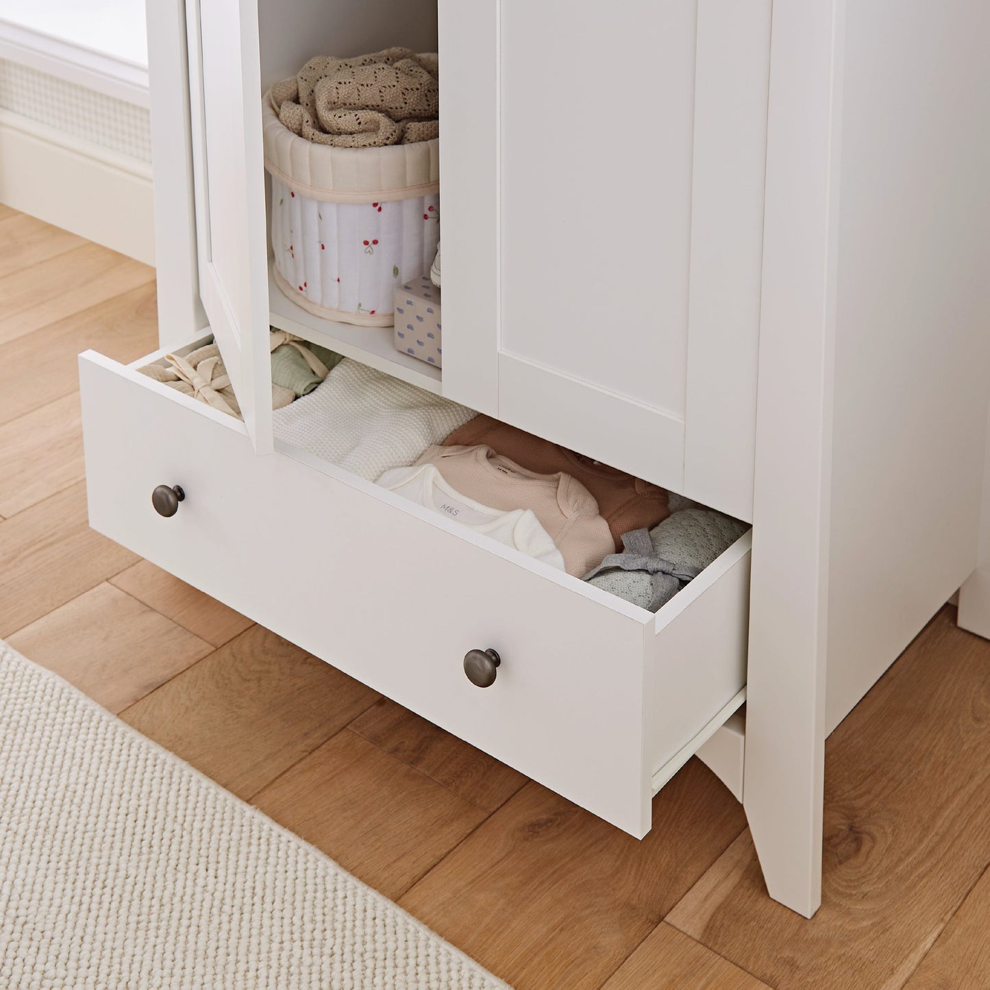 Clara 2 Door Double Wardrobe - White