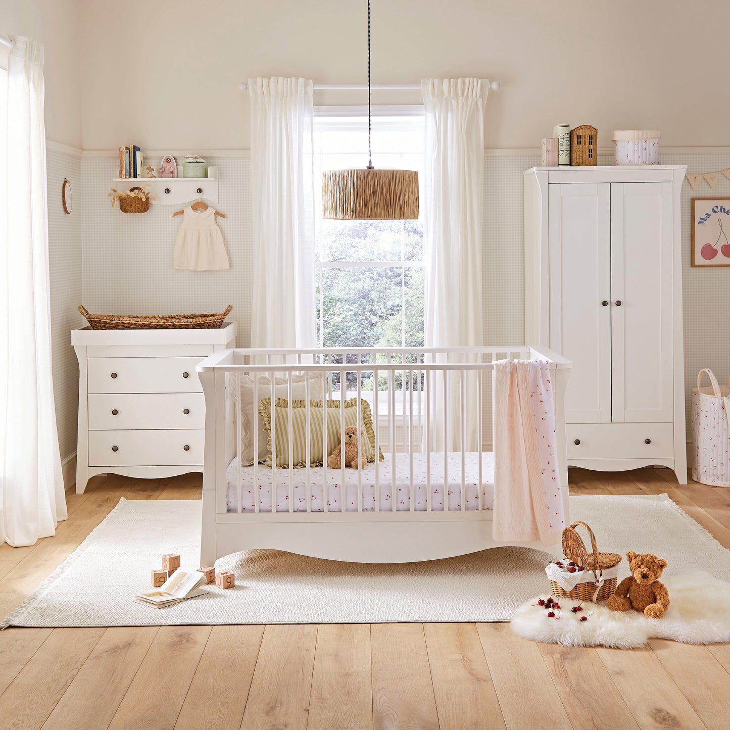 Clara 3 Piece Nursery Furniture Set - White