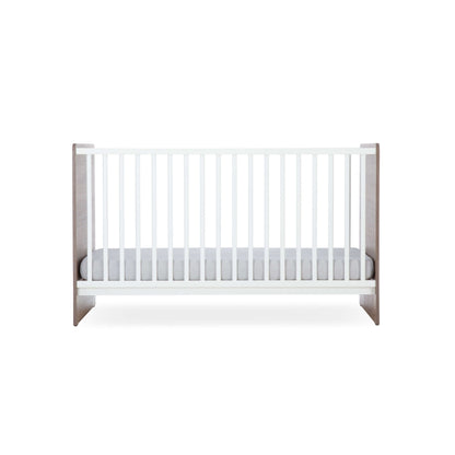Enzo Cot Bed - Truffle Oak & White