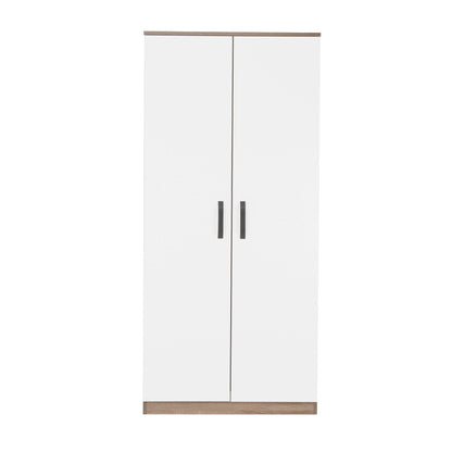 Enzo Nursery Wardrobe - Truffle Oak & White
