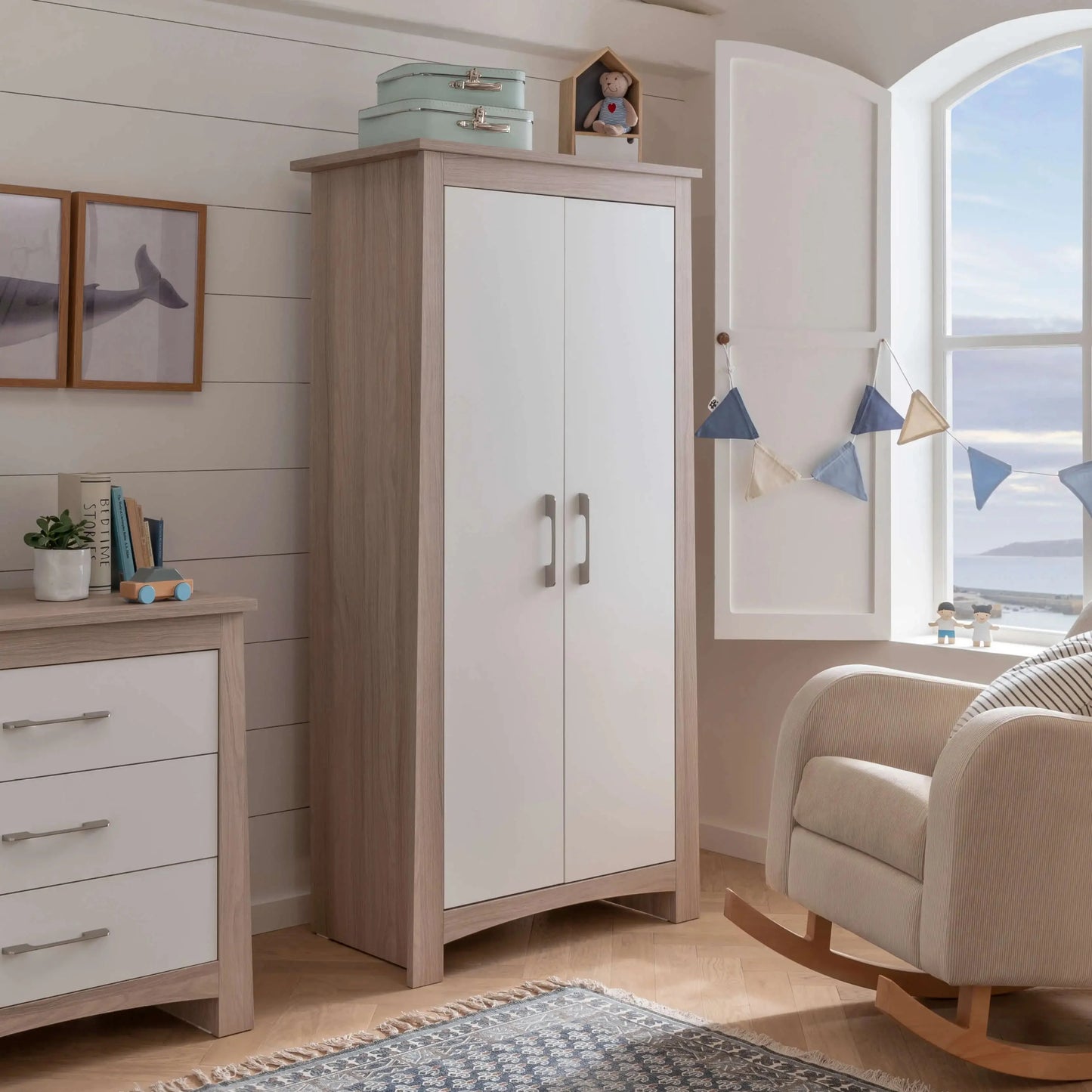 Lana Nursery Wardrobe - Ash & White