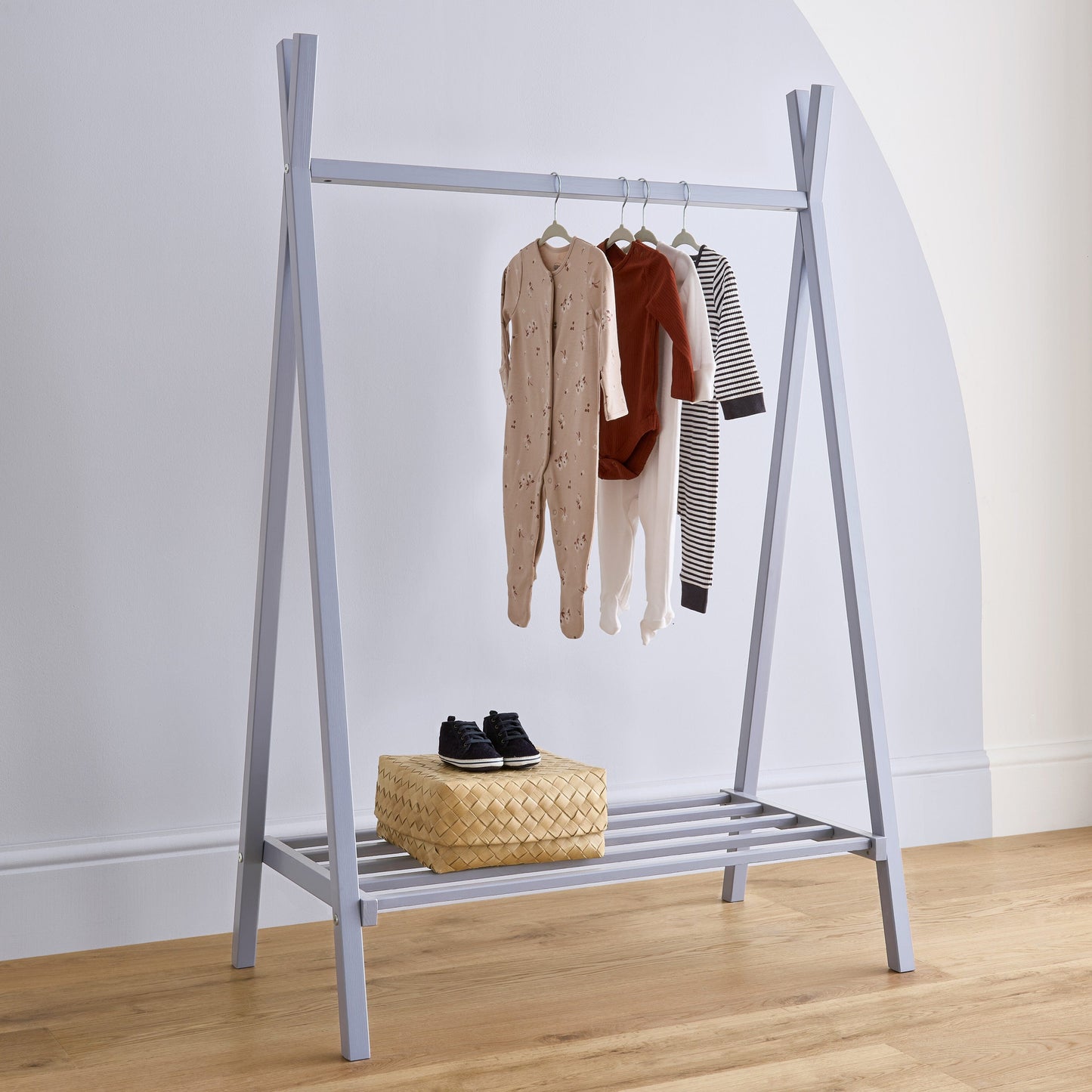 Nola Clothes Rail - Flint Blue